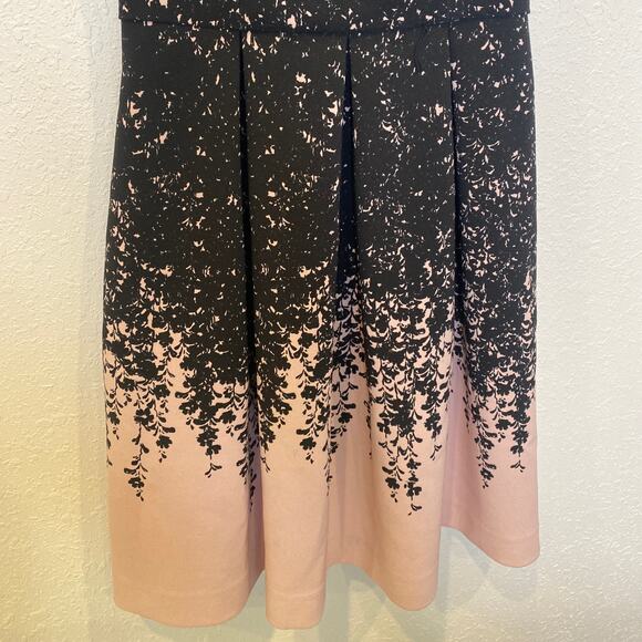Luxe by Carmen Marc Valvo Midi Fit & Flare Dress Sz 4 Pink Black - Picture 3 of 16